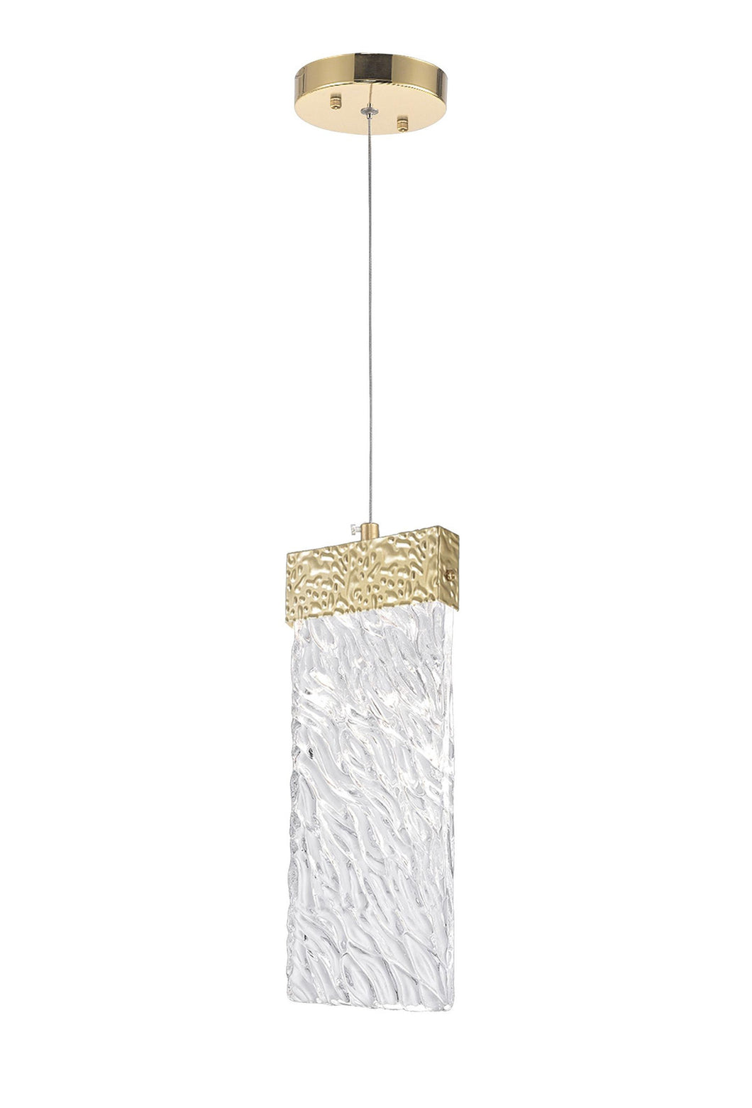 LED Pendant with Gold Leaf Finish