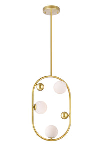 3 Light Mini Pendant with Medallion Gold Finish