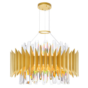 12 Light Chandelier with Satin Gold finish