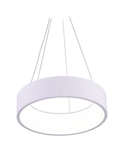 Load image into Gallery viewer, LED Drum Shade Pendant with White finish