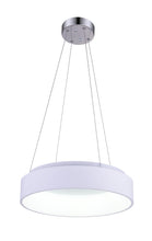 Load image into Gallery viewer, LED Drum Shade Pendant with White finish