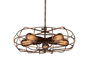 5 Light  Pendant with Antique Copper finish