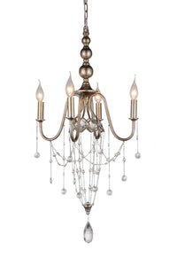 4 Light Up Chandelier with Speckled Nickel finish