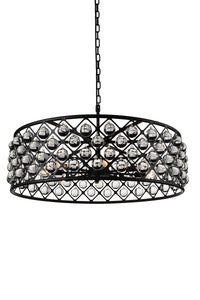 5 Light  Chandelier with Black finish