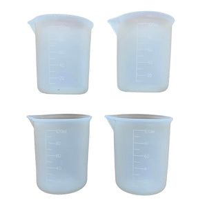 SILICONE MEASURING CUPS - 4 x 100 ml